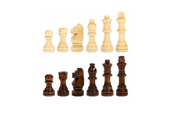 Three-in-One Folding Wooden Chessboard Checkers Gaming Set