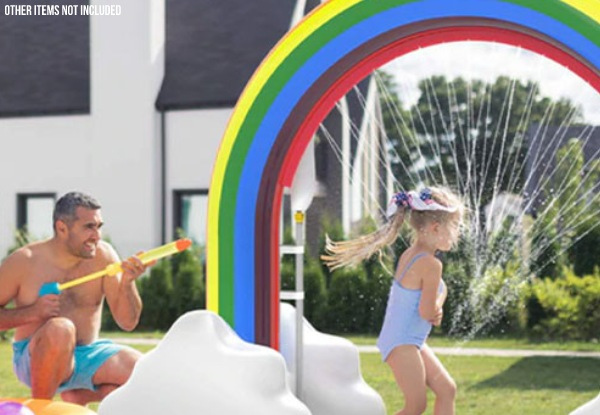 rainbow blow up sprinkler