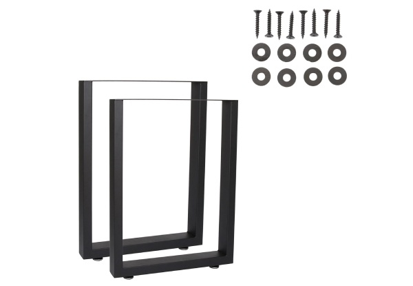 Two-Pieces 72cm Steel Square Table Legs