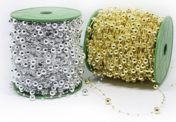 30M Artificial Pearls Decorative String - Three Colours Available