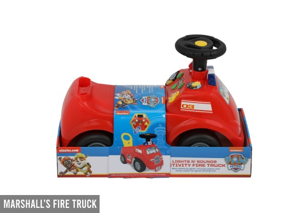 Paw Patrol Rescue Marshall Activity Fire Truck - Option for Light N Sound Chase's Police Racer