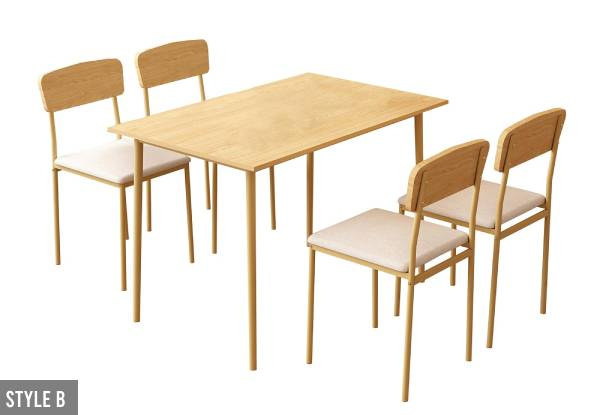 Five-Piece Dining Table & Chairs Set - Two Styles Available