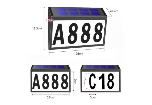 Solar House Number LED Light Address Sign