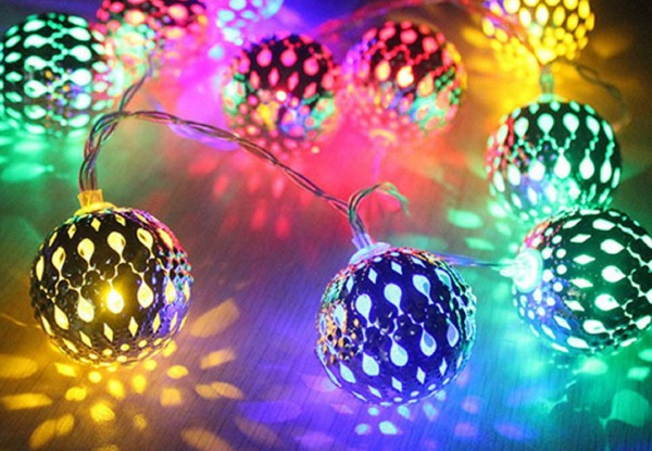 Christmas Ball String Lights - Two Colours Available & Option for Two-Pack