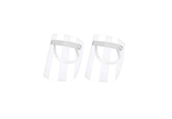 Two-Pack Reusable Transparent Plastic Face Shield - Options for up to Eight-Pack