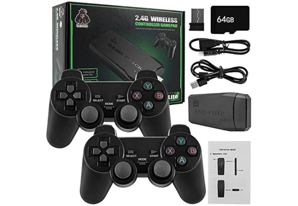 10000+ Games Wireless Retro Game Console with Dual 2.4G Wireless Controllers