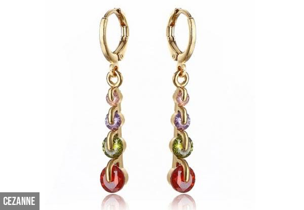 Coloured Drop Earrings - Five Options Available with Free Delivery