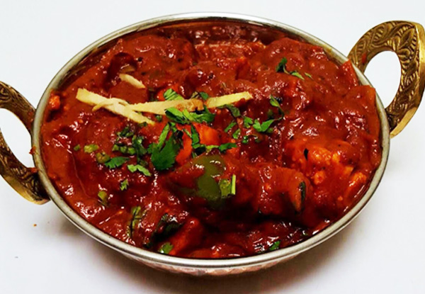 Curry, Rice, Poppadum, Mango Lassi & Naan Takeaway Combo