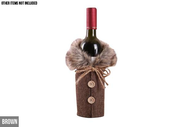 Christmas Wine Bottle Gift Bag - Two Colours & Option for Two