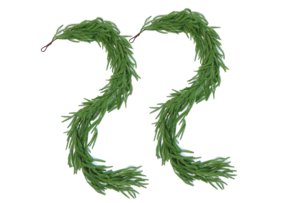 Two-Piece 1.8m Artificial Norfolk Pine Garlands