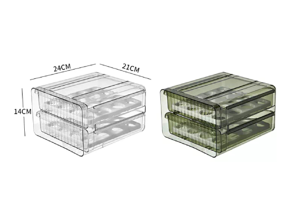 32-Grid Large Drawer Type Egg Container - Two Colours Available