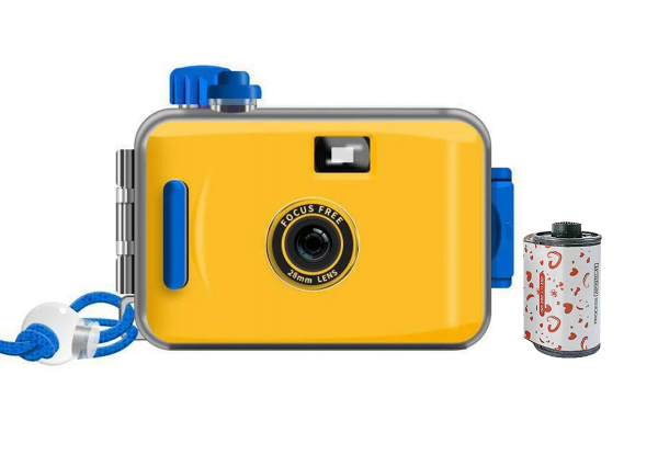 135 Film Camera Incl. Water-Resistant Case & One Film Roll - Available in Four Colours & Option for Two-Pack