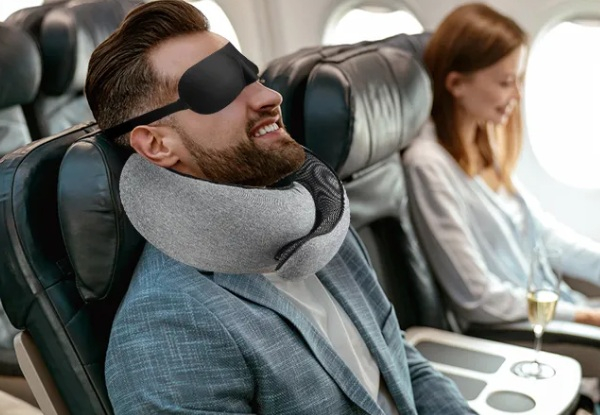 Stowable U-Shaped Travel Pillow - Two Colours Available