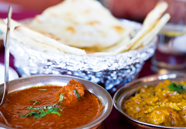 Three-Course Indian Banquet with Rice & Naan Bread for Two People - Option for Four People