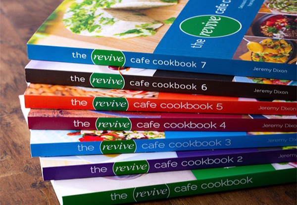 One Regular Hot Box or Salad Box & Any One Revive Cafe Cookbook