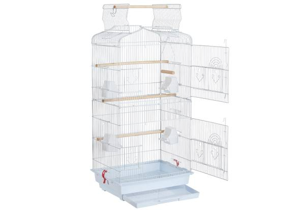 Open Top 41in Metal Bird Cage - Three Colours Available