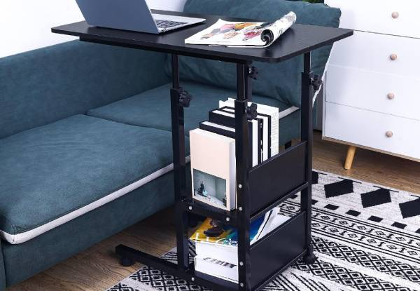 Height Adjustable Laptop Table with Wheels - Available in Two Sizes