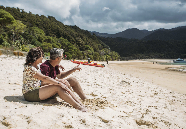 Per-Person Twin-Share Three-Day All-Inclusive Abel Tasman National Park Self Guided Walk incl. All Meals (Breakfast, Lunch & Dinners) Beachfront Lodge Accommodation, Vista Cruise & Transfers - December 2023 to May 2024 Dates Available