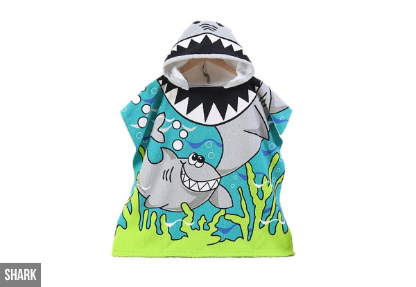 Kids Hooded Poncho Towel - Six Styles Available & Option for Two