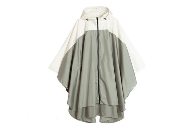 Outdoor Water-resistant Portable & Compact Hooded Rain Poncho - Two Colours Available