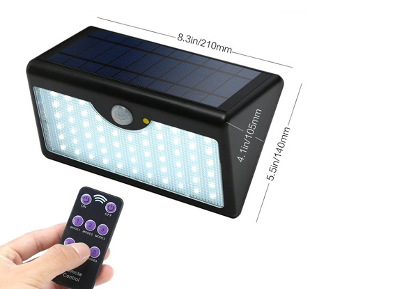 60-LED Solar Motion Garden Light with Remote Control