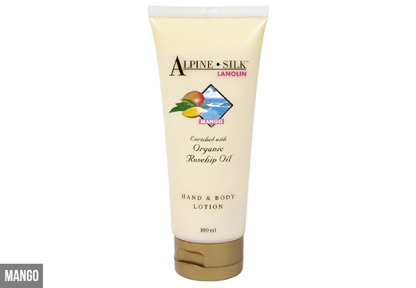 Alpine Silk Hand & Body Lotion with Rosehip Oil - Two Scents Available
