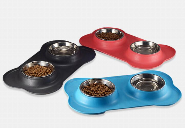 Water Food Bowl with Silicone Plate - Three Colours Available