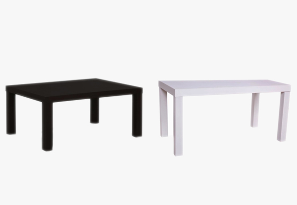 Modern Rectangular Coffee Table - Available in Black or White