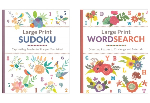 Two-Pack Elegant Wordsearch & Sudoku Puzzle Books