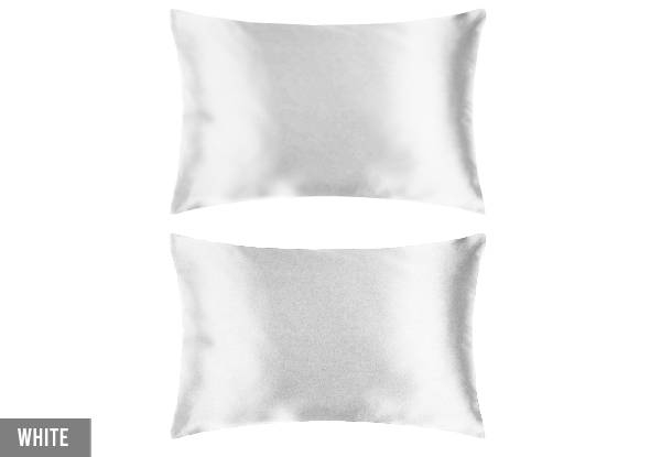 Twin Pack Casa Decor Luxury Satin Pillowcase - Five Colours Available