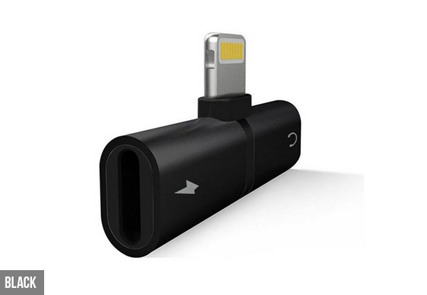 Double Lightning Audio & Charging Adapter - Two Colours Available with Free Delivery