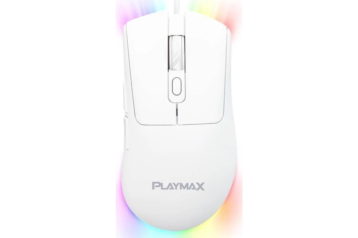 Playmax White RGB Gaming Mouse & Mouse Mat Combo