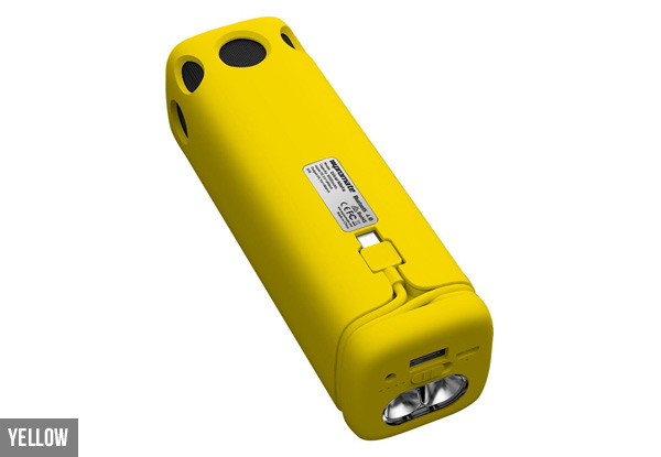 Yellow Promate Adventure Companion Speaker with 8000mAh Power Bank