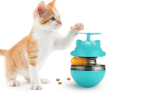 Cat Tumbler Teasing Food Feeder Toys  - Four Colours & Option for Two-Pack Available