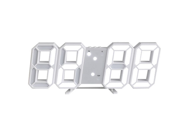 3D LED Digital Alarm Clock - Three Colours Available - Option for Two