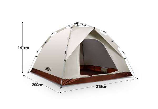 Three-Person Auto Pop-Up Camping Tent - Available in Two Colours & Option for Four & Five-Person