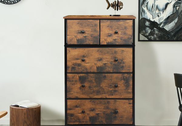 Levede Tallboy Retro Storage Cabinet