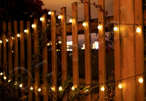 Outdoor LED Solar Globe String Lights - Available in Two Styles