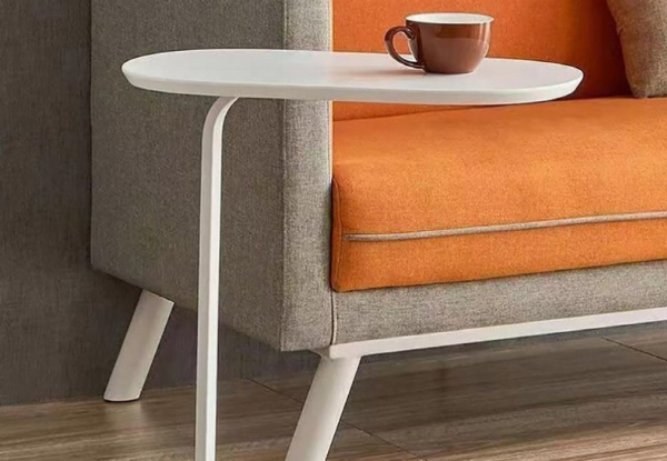 Ergonomic C-Shaped Side Table