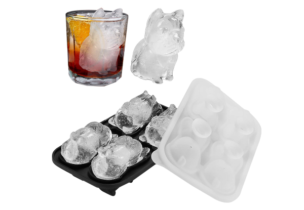 Four-Cavity French Bulldog Ice Cube Mould - Option for Two-Pack