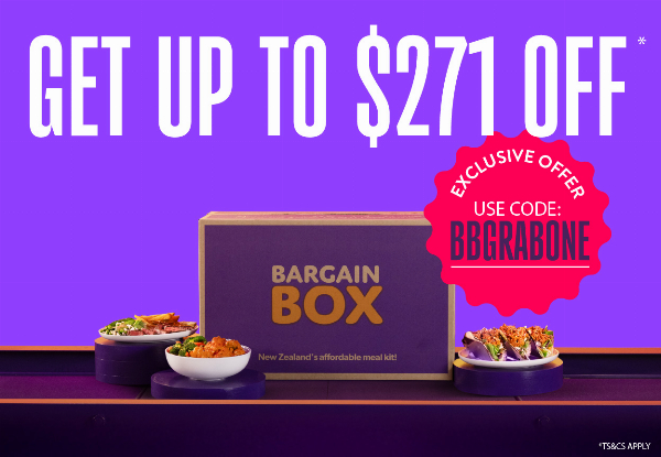 Get Up To $271 OFF Your First 5 Deliveries With Bargain Box - From Only $6.95 Per Plate - Promo Code: BBGRABONE