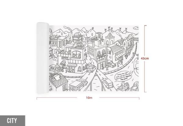 10M Kids Drawing Paper Roll - Two Options Available