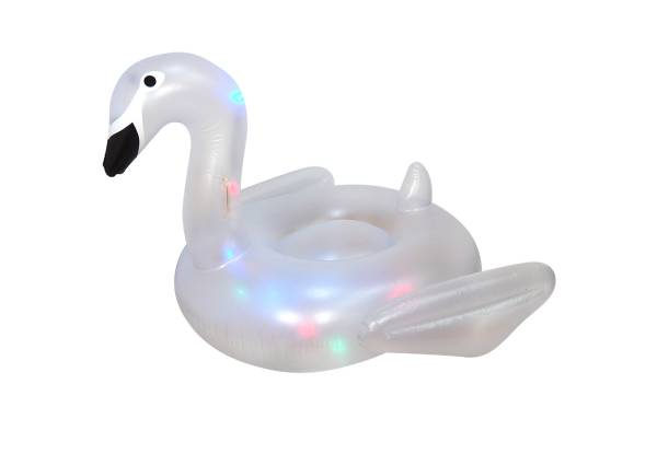 Inflatable Swan Pool Float with Colourful Lights