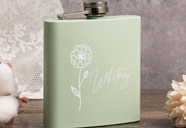 Custom Engraved Name Wine Flask