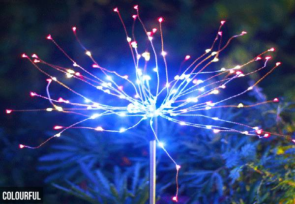LED Solar Firework Lights - Two Sizes & Two Colours Available