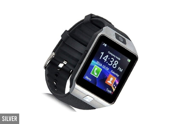 Touchscreen Smart Watch Bluetooth Fitness Tracker with Camera, Pedometer, Sim TF Card Slot - Two Colours Available