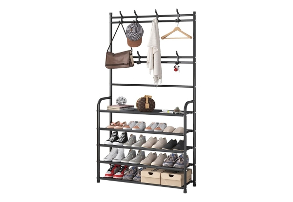 Five-Tier Storage Organiser Rack - Two Colours Available