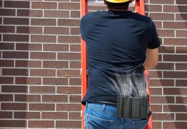 Portable Waist Clip Fan with Solar Panel