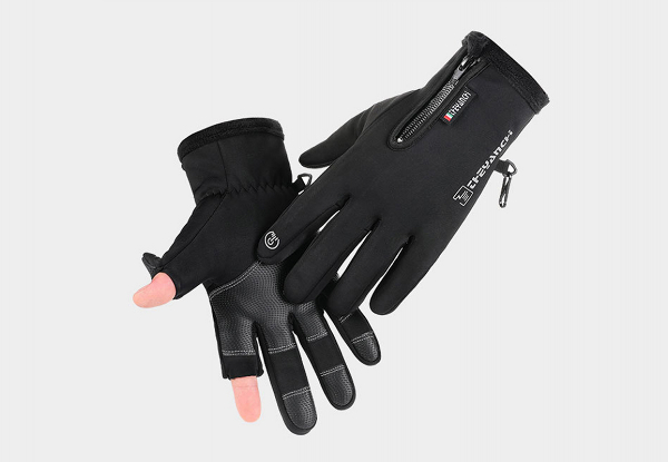 Two-Finger Flip Touchscreen Winter Gloves - Available in Two Colours & Four Sizes