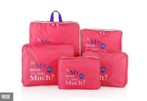 Five-Piece Luggage Organiser - Four Colours Available